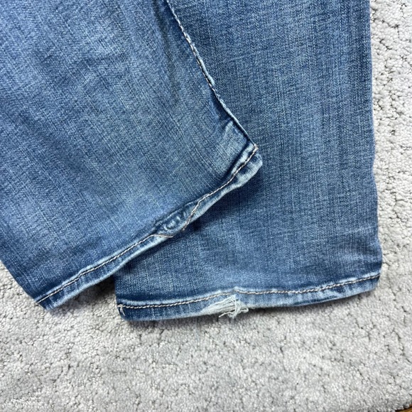 BKE Jake Straight Jeans Mens 32x34 Blue Medium Wash Stretch Denim Distressed - Picture 14 of 16